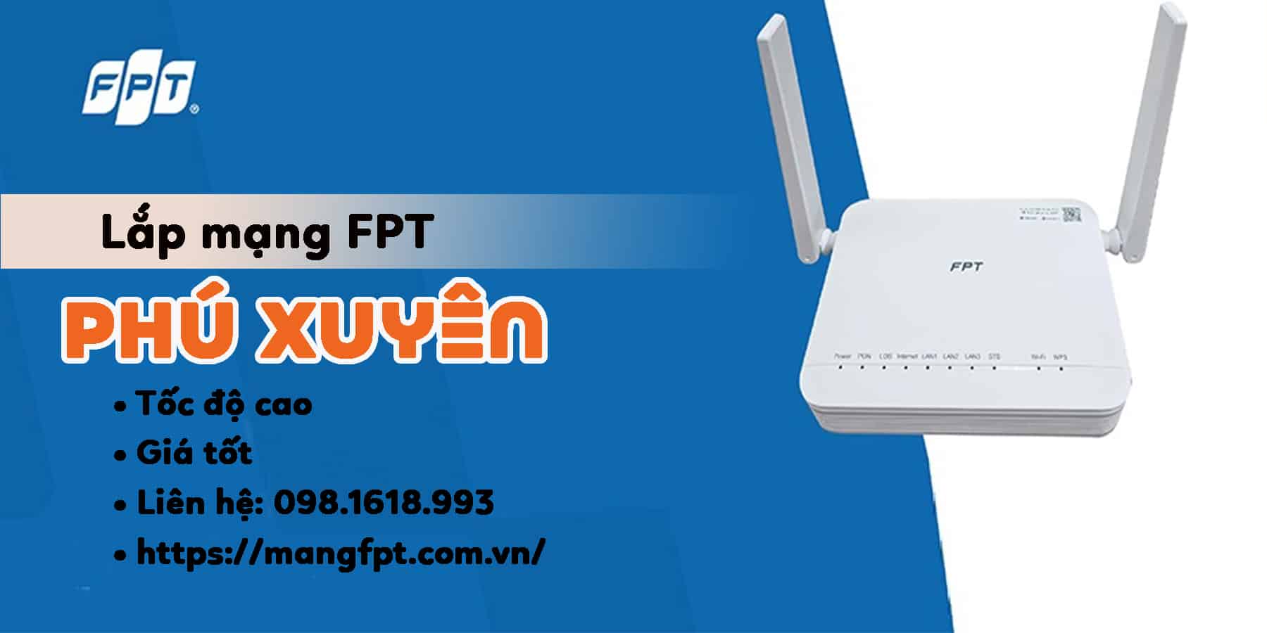 Lắp Wifi FPT huyện Phú Xuyên, Hà Nội – Tốc độ cao, giá tốt