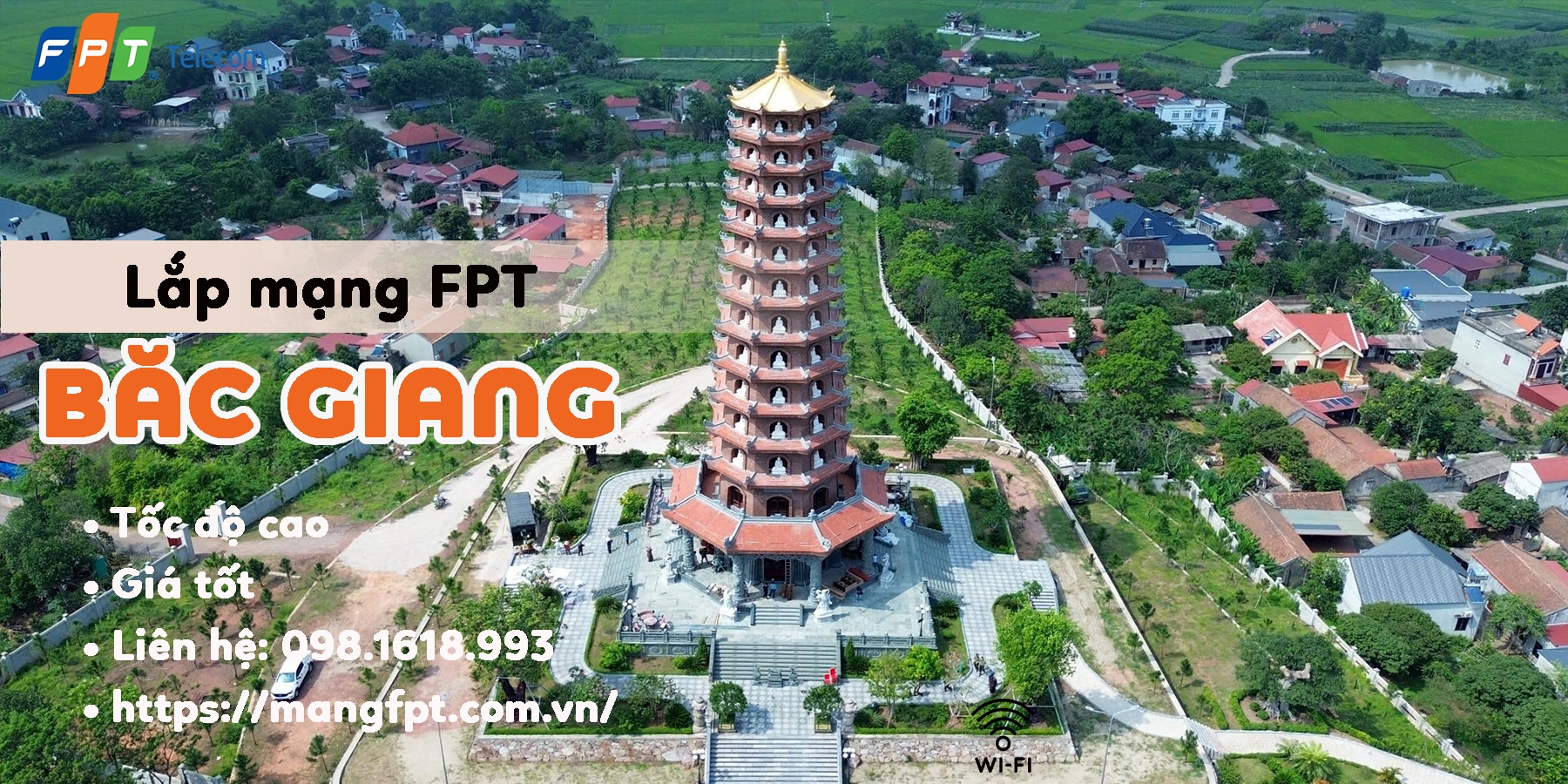 Lắp mạng FPT Bắc Giang -Giá chỉ 195k/tháng